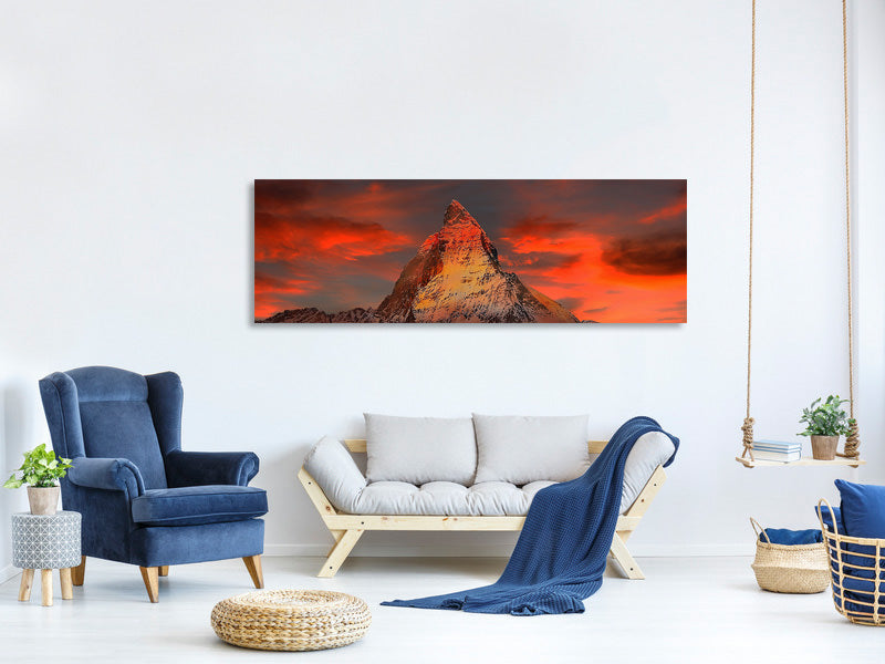 panoramic-canvas-print-mountains-of-switzerland-at-sunset